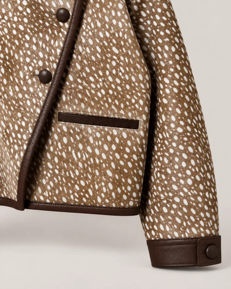 Chaqueta Oversize de Pelo Bambi para Mujer Mangas